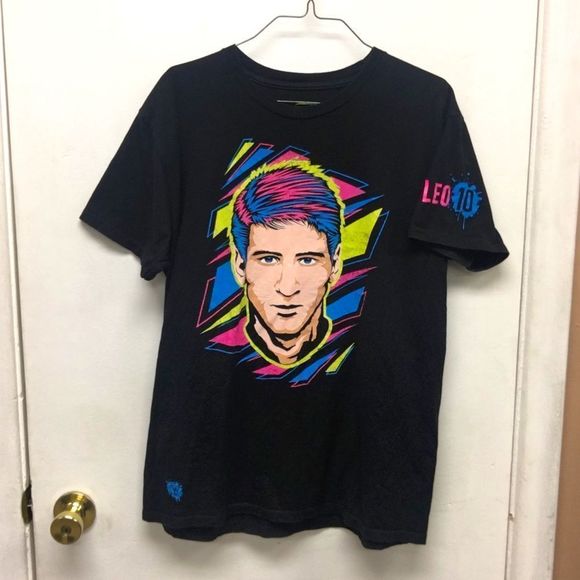 Lionel Messi Cartoon #10 Argentina Mens size Large T-Shirt - Picture 5 of 7